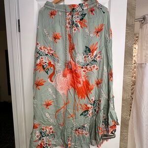 Z & L, Tropical Print Skirt. NWOT. Size L. Boho, festival, cruise, vacation